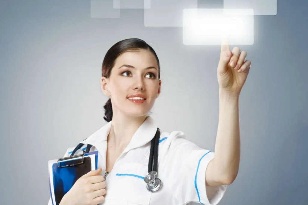 A nurse using the SAFERsleep application.